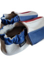 Chaussons cuir souple drapeau de la France