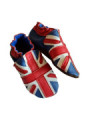 Chaussons cuir souple drapeau du Royaume-Uni