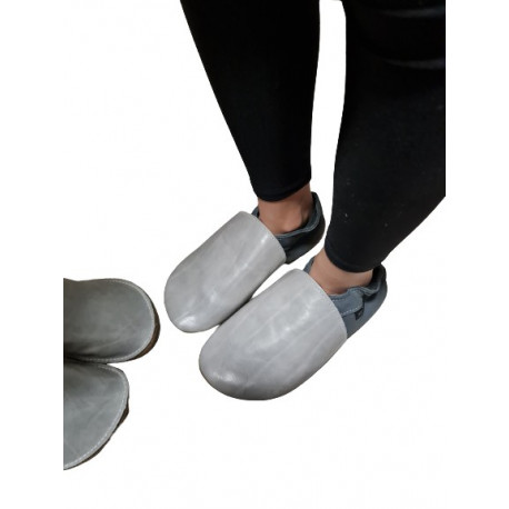 Taille du 36 au 49 Chaussons gris bicolore