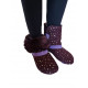 Sheepskin boots slippers Burgundy and purple