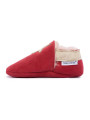 Red woolen slippers, beige star