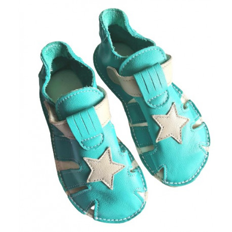 size 29 summer soft sole shoes turquoise