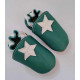 size 21 Green lined slippers and white star