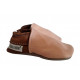 size 22 Organic leather slippers - pink and brown