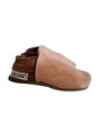 Taille 22 Chaussons cuir bio - rose et marron