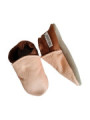 Taille 22 Chaussons cuir bio - rose et marron