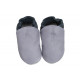 size 22 Organic leather slippers - grey and black