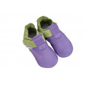 size 22 Organic Zippy slippers green and purple