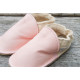 Organic leather shoes pink and beige