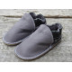 Organic leather shoes gray and black