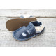 Organic leather shoes blue summer