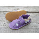 Organic leather shoes purple summer