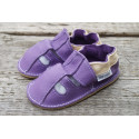 Organic leather shoes purple summer