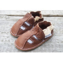 Organic leather shoes brown summer