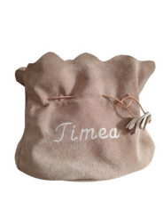 Packaging leather pouch with name