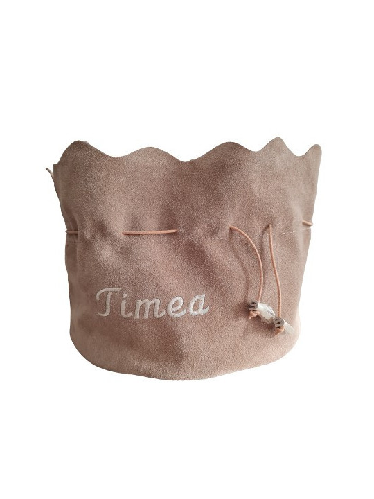 Packaging leather pouch with name