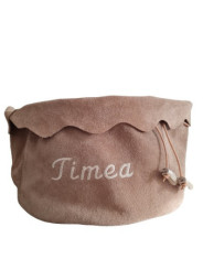 Packaging leather pouch with name