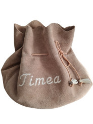 Pochette en cuir avec le prénom