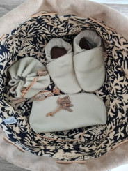 Coffret cadeau complet en cuir avec le prénom