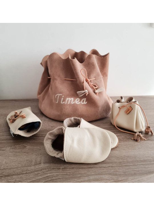 Coffret cadeau complet en cuir avec le prénom