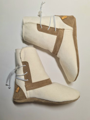 Bottines en peau lainée