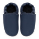 Soft leather slippers - blue