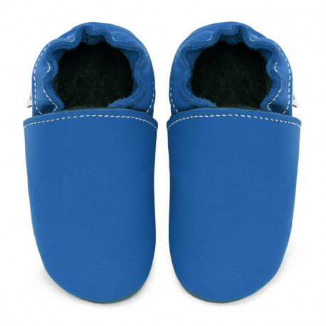 size 24 leather slippers filled with wool