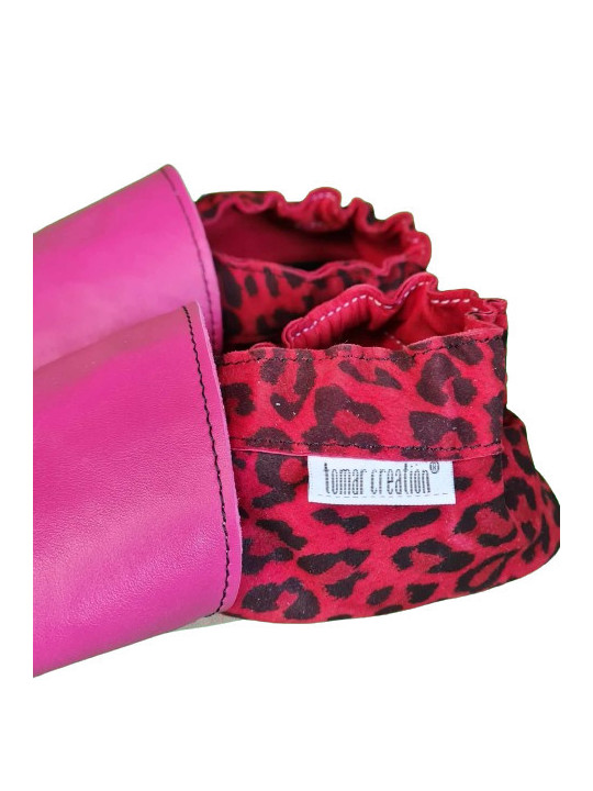 Taille 36 Chaussons léopard rose