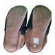 size 36 Soft leather slippers - black and brown