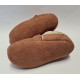 Taille 24 Chaussons mouton marron coeur beige