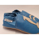 Taille 28 Chaussons bleu dauphin beige