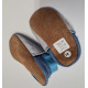 size 18 two-tone blue ans grey slippers