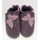 Taille 20 chaussons papillons mauve