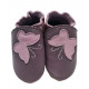 Taille 20 chaussons papillons mauve