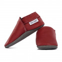 Soft leather slippers - bordo