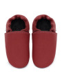 soft leather slippers for children and adults, warm lining