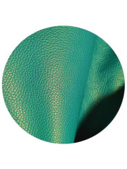 Summer leather slippers - turquoise