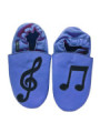 Soft slippers black treble clef