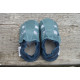 size 22 Organic leather slippers - summer blue