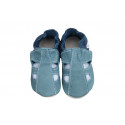 v.22 Bio kožené papuče letné modré