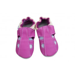 size 22 Organic leather slippers - summer pink