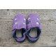 v.22 Bio kožené papuče letné fialové
