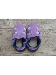 size 22 Organic leather slippers - summer purple