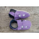 size 22 Organic leather slippers - summer purple