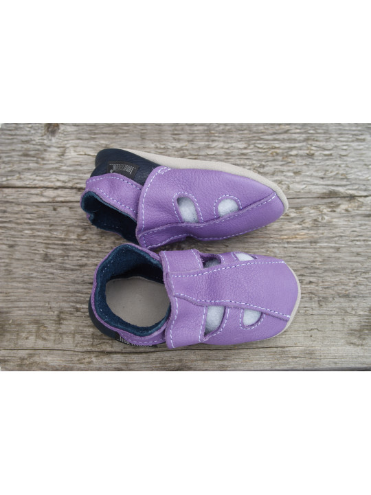 size 22 Organic leather slippers - summer purple