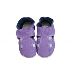 size 22 Organic leather slippers - summer purple