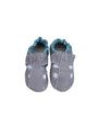 size 22 Organic leather slippers summer gray