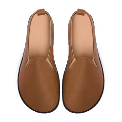 Handy barefoot hand made shoes - brown