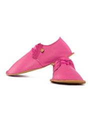 Lace up barefoot shoes fuxia