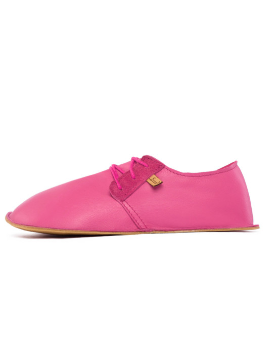 Lace up barefoot shoes fuxia